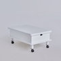 Hanah Home Helsinki Mesa de café Blanca con Ruedas